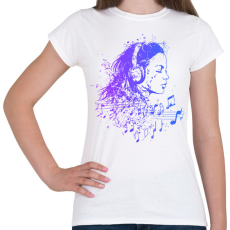 PRINTFASHION Zene hangulat - Női póló - Fehér