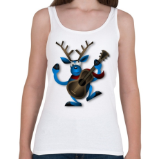 PRINTFASHION Zenélő szarvas - Női atléta - Fehér