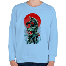 PRINTFASHION Zenész és a pitbull - Gyerek pulóver - Világoskék