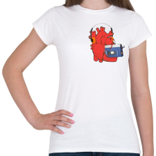PRINTFASHION Zenét hallgató szív - Női póló - Fehér női póló