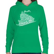 PRINTFASHION Zenevonat - Női kapucnis pulóver - Zöld női pulóver, kardigán