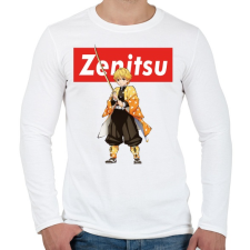 PRINTFASHION Zenitsu - Férfi hosszú ujjú póló - Fehér férfi póló