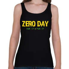 PRINTFASHION Zero day - 0day - Női atléta - Fekete