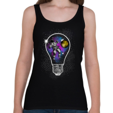 PRINTFASHION Zéró gravitáció - Női atléta - Fekete női trikó