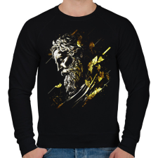 PRINTFASHION Zeusz design - Férfi pulóver - Fekete férfi pulóver, kardigán