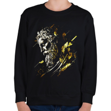 PRINTFASHION Zeusz design - Gyerek pulóver - Fekete gyerek pulóver, kardigán