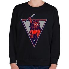 PRINTFASHION Zeusz - Gyerek pulóver - Fekete