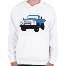 PRINTFASHION Zil - Gyerek kapucnis pulóver - Fehér gyerek pulóver, kardigán