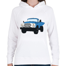 PRINTFASHION Zil - Női kapucnis pulóver - Fehér női pulóver, kardigán