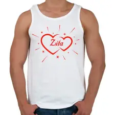 PRINTFASHION Zita - Férfi atléta - Fehér atléta, trikó