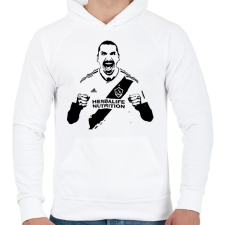 PRINTFASHION Zlatan - Férfi kapucnis pulóver - Fehér férfi pulóver, kardigán