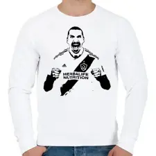 PRINTFASHION Zlatan - Férfi pulóver - Fehér férfi pulóver, kardigán