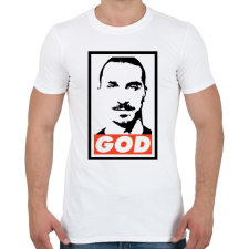 PRINTFASHION Zlatan God - Férfi póló - Fehér férfi póló