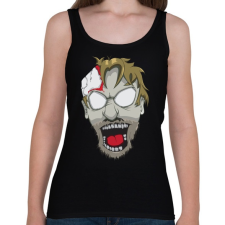 PRINTFASHION Zobie head - Női atléta - Fekete női trikó