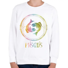 PRINTFASHION zodiac pisces - Gyerek pulóver - Fehér gyerek pulóver, kardigán