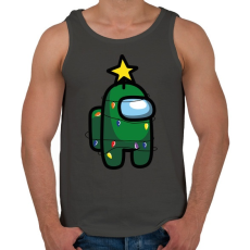 PRINTFASHION Zöld among us karácsonyi égőkkel - Férfi atléta - Sötétszürke