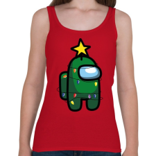 PRINTFASHION Zöld among us karácsonyi égőkkel - Női atléta - Cseresznyepiros női trikó