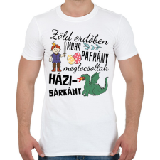 PRINTFASHION Zöld erdőben moha páfrány - Férfi póló - Fehér férfi póló