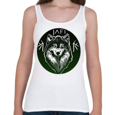 PRINTFASHION zöld farkas - Női atléta - Fehér