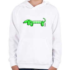PRINTFASHION Zöld lufitacskó - Gyerek kapucnis pulóver - Fehér gyerek pulóver, kardigán