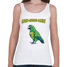 PRINTFASHION Zöld papagáj anatómia - Női atléta - Fehér