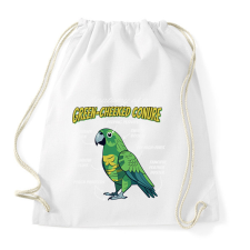 PRINTFASHION Zöld papagáj anatómia - Sportzsák, Tornazsák - Fehér tornazsák