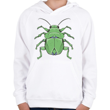 PRINTFASHION Zöld Poloska - Gyerek kapucnis pulóver - Fehér gyerek pulóver, kardigán