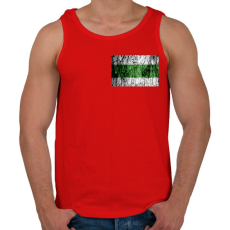 PRINTFASHION Zöld sáv minimál - Férfi atléta - Piros