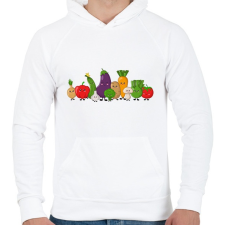 PRINTFASHION Zöldségek - Férfi kapucnis pulóver - Fehér női pulóver, kardigán