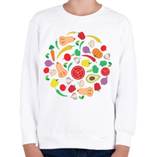 PRINTFASHION Zöldségek - Gyerek pulóver - Fehér gyerek pulóver, kardigán