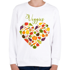 PRINTFASHION Zöldségek - Gyerek pulóver - Fehér