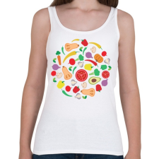 PRINTFASHION Zöldségek - Női atléta - Fehér női trikó