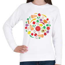PRINTFASHION Zöldségek - Női pulóver - Fehér női pulóver, kardigán