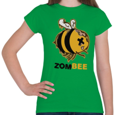 PRINTFASHION ZomBEE - Női póló - Zöld női póló