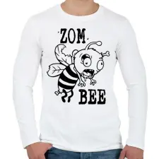 PRINTFASHION Zombeee - Férfi hosszú ujjú póló - Fehér férfi póló