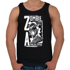 PRINTFASHION Zombi apokalipszis - Férfi atléta - Fekete