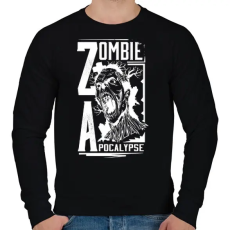 PRINTFASHION Zombi apokalipszis - Férfi pulóver - Fekete