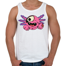 PRINTFASHION Zombi Axolotl - Férfi atléta - Fehér