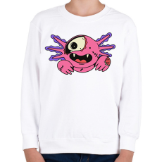 PRINTFASHION Zombi Axolotl - Gyerek pulóver - Fehér