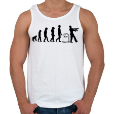 PRINTFASHION Zombi evolúció - Férfi atléta - Fehér atléta, trikó