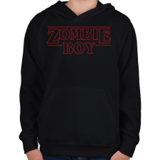 PRINTFASHION Zombi fiú - Gyerek kapucnis pulóver - Fekete gyerek pulóver, kardigán