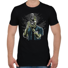 PRINTFASHION Zombi fotós - Férfi póló - Fekete