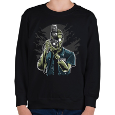 PRINTFASHION Zombi fotós - Gyerek pulóver - Fekete gyerek pulóver, kardigán