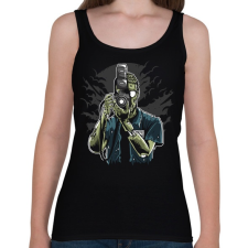 PRINTFASHION Zombi fotós - Női atléta - Fekete női trikó