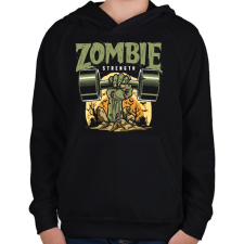 PRINTFASHION Zombi Gym - Gyerek kapucnis pulóver - Fekete gyerek pulóver, kardigán