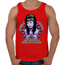 PRINTFASHION Zombi kaszinó - Férfi atléta - Piros