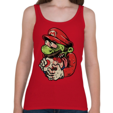 PRINTFASHION Zombi Mario - Női atléta - Cseresznyepiros