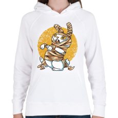 PRINTFASHION Zombi múmia nyúl - Női kapucnis pulóver - Fehér