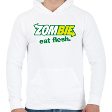 PRINTFASHION Zombi szendvics - Férfi kapucnis pulóver - Fehér férfi pulóver, kardigán