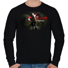 PRINTFASHION Zombie_Attack - Férfi pulóver - Fekete férfi pulóver, kardigán